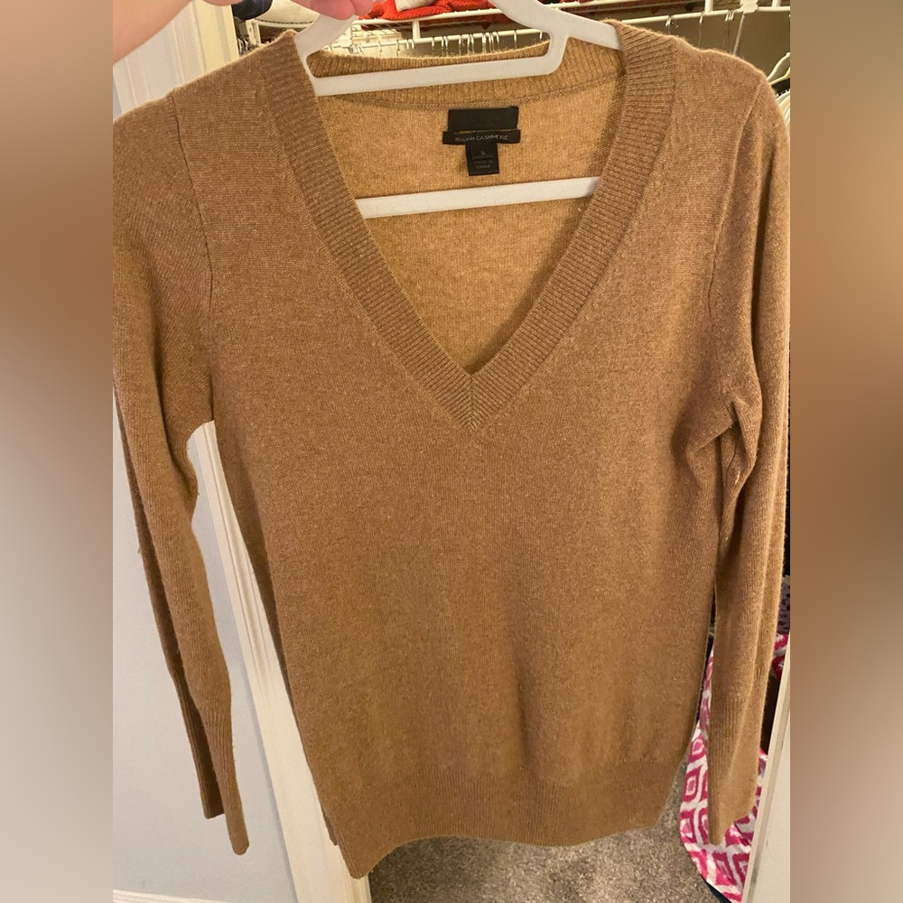 Jcrew Cashmere Camel Color Sweater